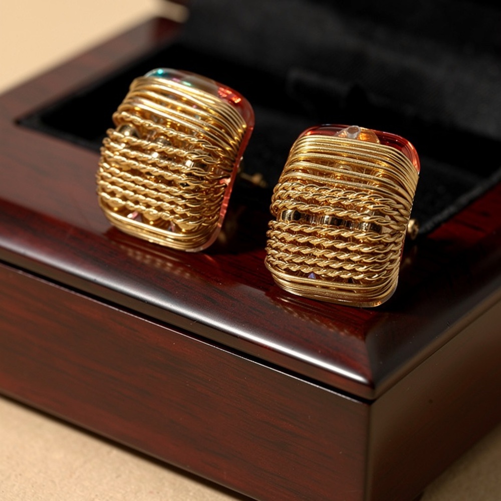 Vintage Gold with Chain Design earrings